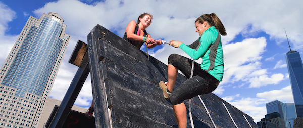 The Monster Climbing Wall is one of the most fearsome challenges. Photo courtesy Hudson River Park Trust.
