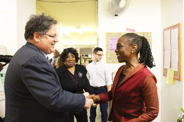 ThriveNYC Grant Bolsters Hudson Guild’s Outreach 1 Hudson Guild Executive Dirtector Ken Jockers, left, with NYC First Lady Chirlane McCray. Photo by Nami Patel.