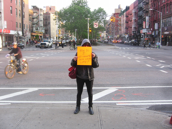 She seeks sanity on the East Side 1 The best way to get through life? Ask for help, says Rev. Jen, who was visited by a mobile crisis unit after connecting with lifenet.nyc. Photo by John Foster.