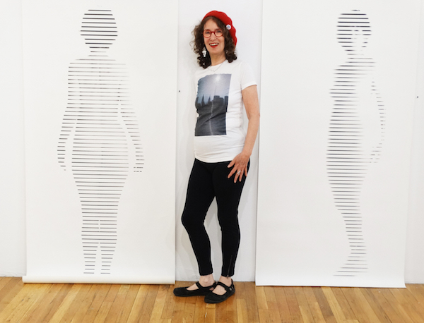 SuZen sees visions of light and spirit 1 SuZen, at the May 1 opening of her retrospective exhibition (on view at Westbeth Gallery through May 21). Photo by Shelley Seccombe.