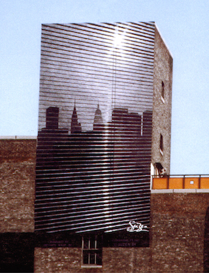 SuZen sees visions of light and spirit 5 SuZen’s “Flowing Light” mural, created in 1984, can still be seen on a W. 42nd St. building across from the Port Authority. © SuZen.