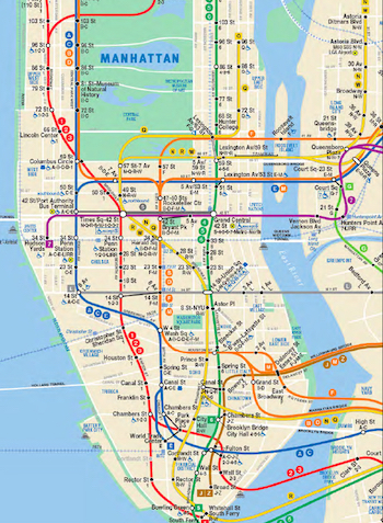 A revised subway map shows the restoration of W line service from Astoria to Whitehall Street in Lower Manhattan, along with the diversion of the Q line up Second Avenue to 96th Street. | METROPOLITAN TRANSPORTATION AUTHORITY 