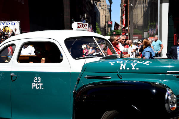 Marching Up Fifth in Celebration of Puerto Rican Culture 17 A vintage 23rd precinct NYPD car.