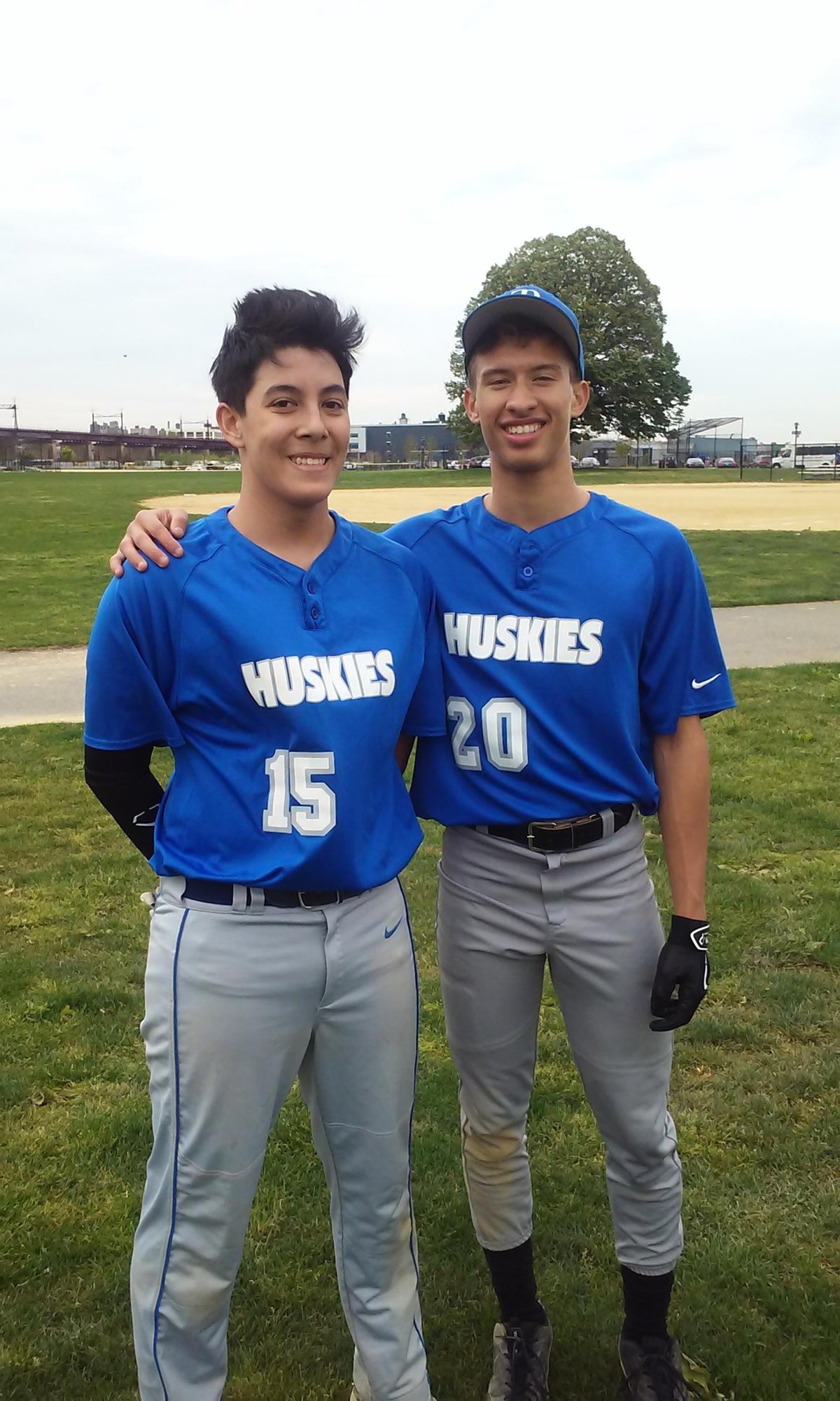 Blas Lee, left, Harrison Rottman and the Eleanor Roosevelt Huskies had a great PSAL AA playoff run but were narrowly edged out in the championship game by Bayside.