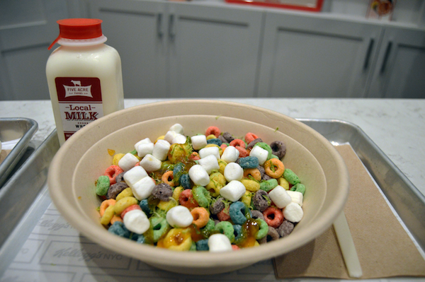Now, Any Time of Day, Times Square Dining Can Be G-G-G-Great! 1 The Kellogg's Cafe's all-day cereal menu was designed by Christina Tosi of Milk Bar fame. | JACKSON CHEN