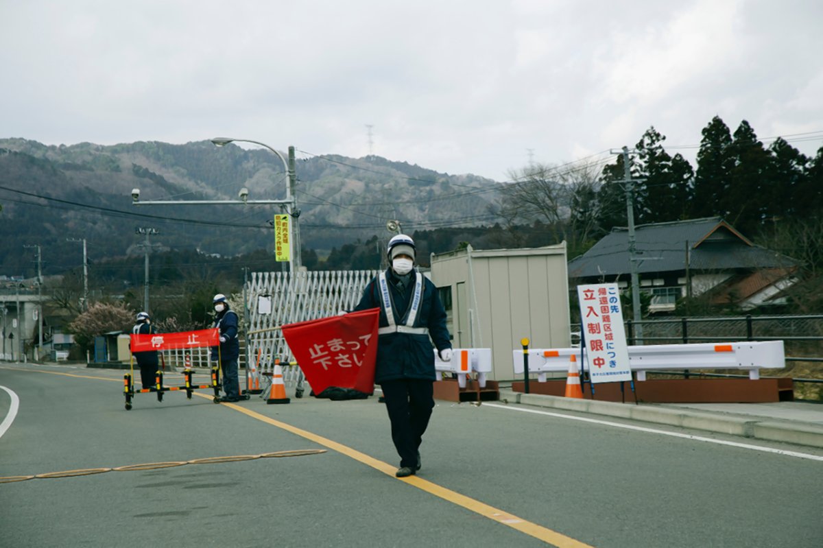 Fukushima: The nuclear power plant disaster is far from over, as Japan marks the 5th anniversary of the 2011 monster quake and tsunami that triggered the Fukushima disaster. 100.000 people are still in refuge due to the Fukushima tragedy. Many parts of the areas are still exposed by high radiation. It accelerates the depopulation of Fukushima prefecture, making the communities’ future more difficult. The captain: A check point toward the high radiation-contaminated evacuation zone Tsushima in Namie.