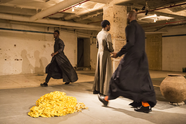 A view from a previous production of “GO FORTH,” Kaneza Schaal’s performance piece inspired by the Egyptian Book of the Dead. Photo by Maria Baranova.