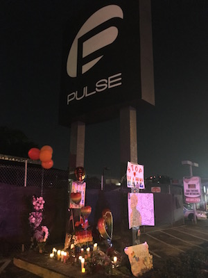 A memorial outside of Pulse nightclub. Photo by Chris Vasseur.