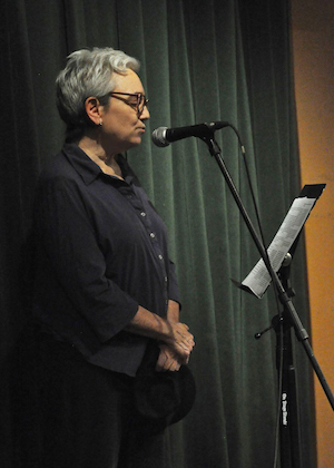 Queer Art Organics is full of naturals 4 Charlotte Marchand’s “Coming Out to My Dead Father” referenced her experience in the women’s movement of the ’60s and the Weatherman. Photo by Linda Rizzo.