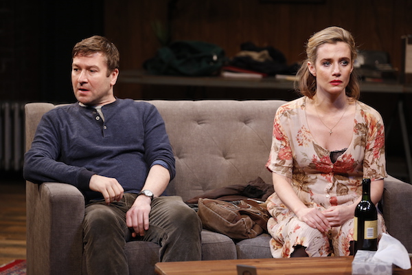 Back in Chelsea, Irish Rep makes a play for home 6 Billy Carter as novice counselor Ian and Lisa Dwan as his estranged girlfriend Neasa in “Shining City.” Photo by Carol Rosegg,