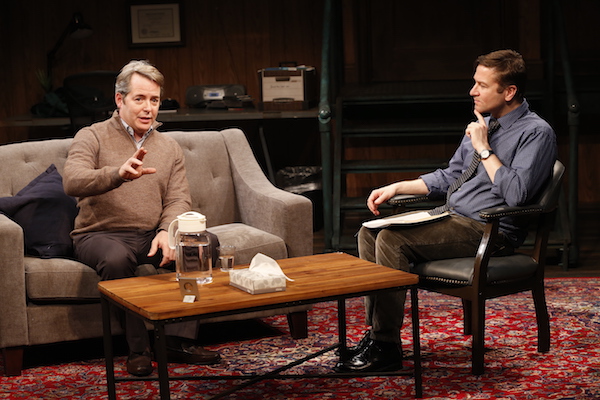 Matthew Broderick and Billy Carter in “Shining City,” at Irish Rep through July 3. Photo by Carol Rosegg.