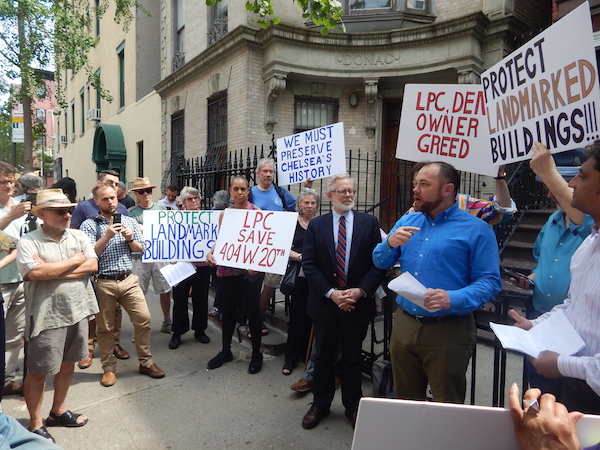 “LPC is supposed to be a check on unmitigated greed,” District 3 City Councilmember Cory Johnson elaborated, commenting on the renovations, as well as the trend of developers trying to alter landmarked structures in the community. “It’s our job to stand up for it.” Photo by Sean Egan.