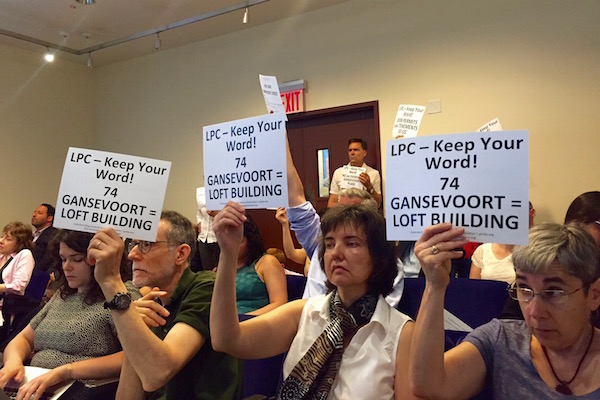 Gansevoort St. Redevelopment Gets Green Light From Landmarks 1 Opponents of the redevelopment showed up at a June 6 public meeting of the LPC, but to no avail. Photo by Yannic Rack.