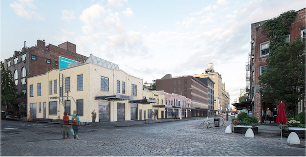 Gansevoort St. Redevelopment Gets Green Light From Landmarks 3 The same view with the proposed redevelopment, which can now move ahead. Rendering by BKSK Architects.