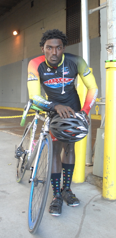 Cop pulls gun on biker, sparking panic at school 2 An off-duty police officer pointed a gun at Dejaune Jones, above, after the cyclist smacked in the cop’s car’s side-view mirror as Jones was trying to pass the car, which Jones said was cutting him off. Photo by C4P