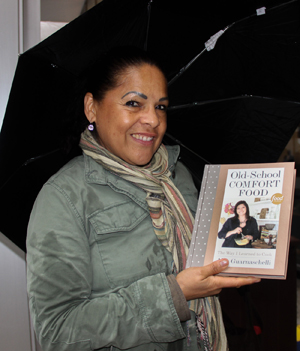 Rain couldn't take the shine off Dine Around Downtown 3 Photo by Tequila Minsky Jasmine Rivera made the soggy trek over from Brookfield Place because she wanted to get this cookbook by celebrity chef Alex Guarnaschelli.