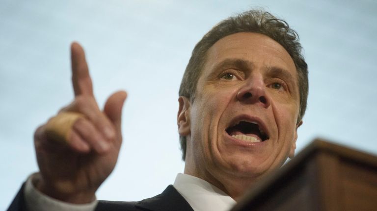 Gov. Andrew M. Cuomo  signed an executive order on Sunday, June 5, 2016, denouncing the global Boycott, Divestment and Sanctions Movement against Israel, saying New York state would not conduct business with firms that participate. Above, Cuomo at a rally in Manhattan on April 4, 2016.
