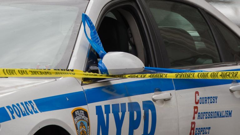 A three-car crash on Wednesday, June 8, 2016, in the Brownsville section of Brooklyn sent five police officers and three other people to hospitals, the NYPD reported.