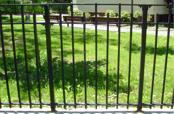 An example of what a four-foot fence might look like, as provided by the Parks Department. Critics noted this size fence would be easy to scale, and help facilitate crime. Photo courtesy NYC Parks Department.