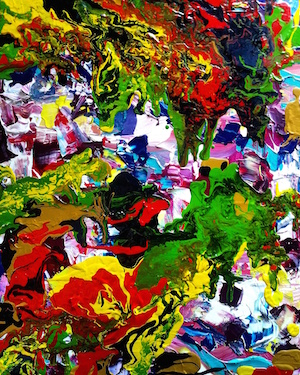 A ‘bending and blending’ artist breaks out 2 Lisa Beth Older’s “Glory in Parting” (acrylic on canvas, 24 x 30 inches). Courtesy the artist.