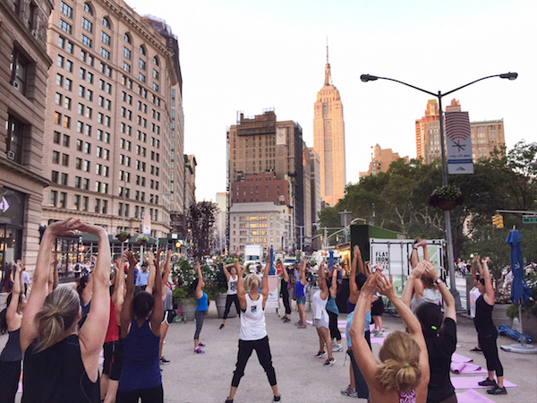 Free Fitness from the Flatiron to the High Line 1 Reporter Jane Argodale’s week-long tour of local outdoor exercise classes left her body toned and her mind calmed. Photo courtesy Flatiron/23rd Street Partnership.