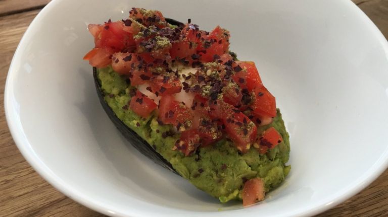 Springbone's avocado baked egg  is included on its all-day breakfast items.