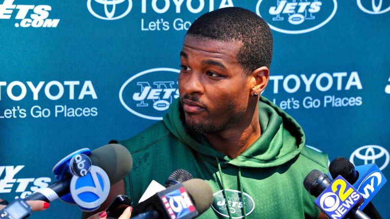 New York Jets free safety Marcus Gilchrist speaks with the media at Atlantic Health Jets Training Center in Florham Park, New Jersey on Wednesday, July 27, 2016. New York Jets Training Camp.