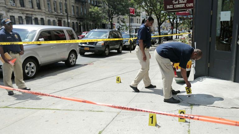 Paul Mathurin is charged with criminal possession of a controlled substance, criminal possession of a weapon, reckless endangerment and menacing, according to police. The shooting happened in Prospect-Lefferts Gardens at around 7:20 a.m. on July 10, 2016.
