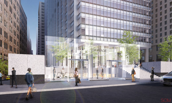 Pavilions pulled: Developer nixes plans for glass entryways at Chase Plaza 1 DBox Fosun's request to modify its deed restriction to allow for this glass pavilion over the entrance to its underground retail space at 28 Liberty Plaza caused chaos at Community Board 1's July 26 meeting.