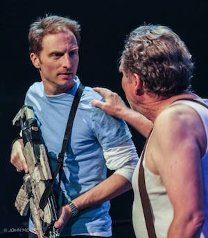 Gunning for FringeNYC 1 In “Waiting for Obama,” Brett Aune (left) and Chris Kendall are Coloradans convinced the president is coming for their guns. Photo by John Moore.
