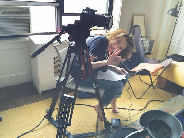 Documentary filmmaker fetes man on fifth floor 3 “The Man on the Fifth Floor” director Jessica Robinson behind the camera. Photo courtesy Busybusbyfilms LLC.