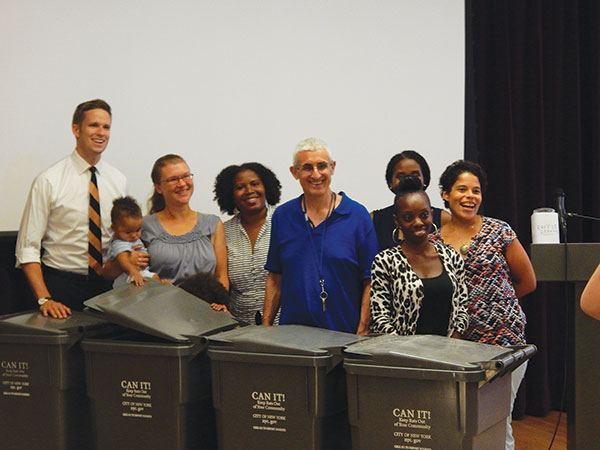 Erik Bottcher (left), Caroline Bragdon (second from left), Nefertiti Granville (second from right), and Danisa Arias (right) strike a pose after the 