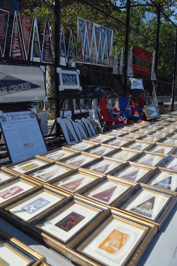 UWS Sunday Market Aims at Reflecting City’s Vibrancy 3 A small sample Steve Melillo’s vast pennant collection. | JACKSON CHEN
