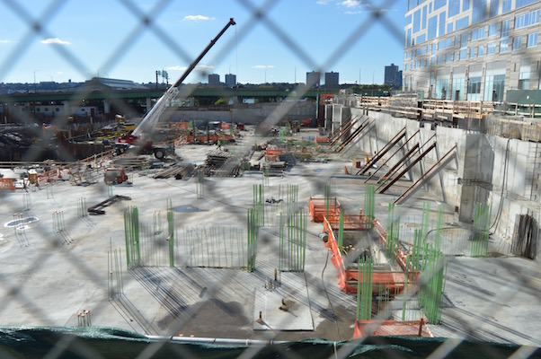 Foundation work on Building 1 at Riverside Center. | JACKSON CHEN 