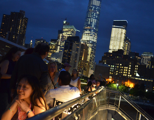 Photo by Alex Ellefson City Vineyard's rooftop bar offers bright city views, including of 1 WTC.