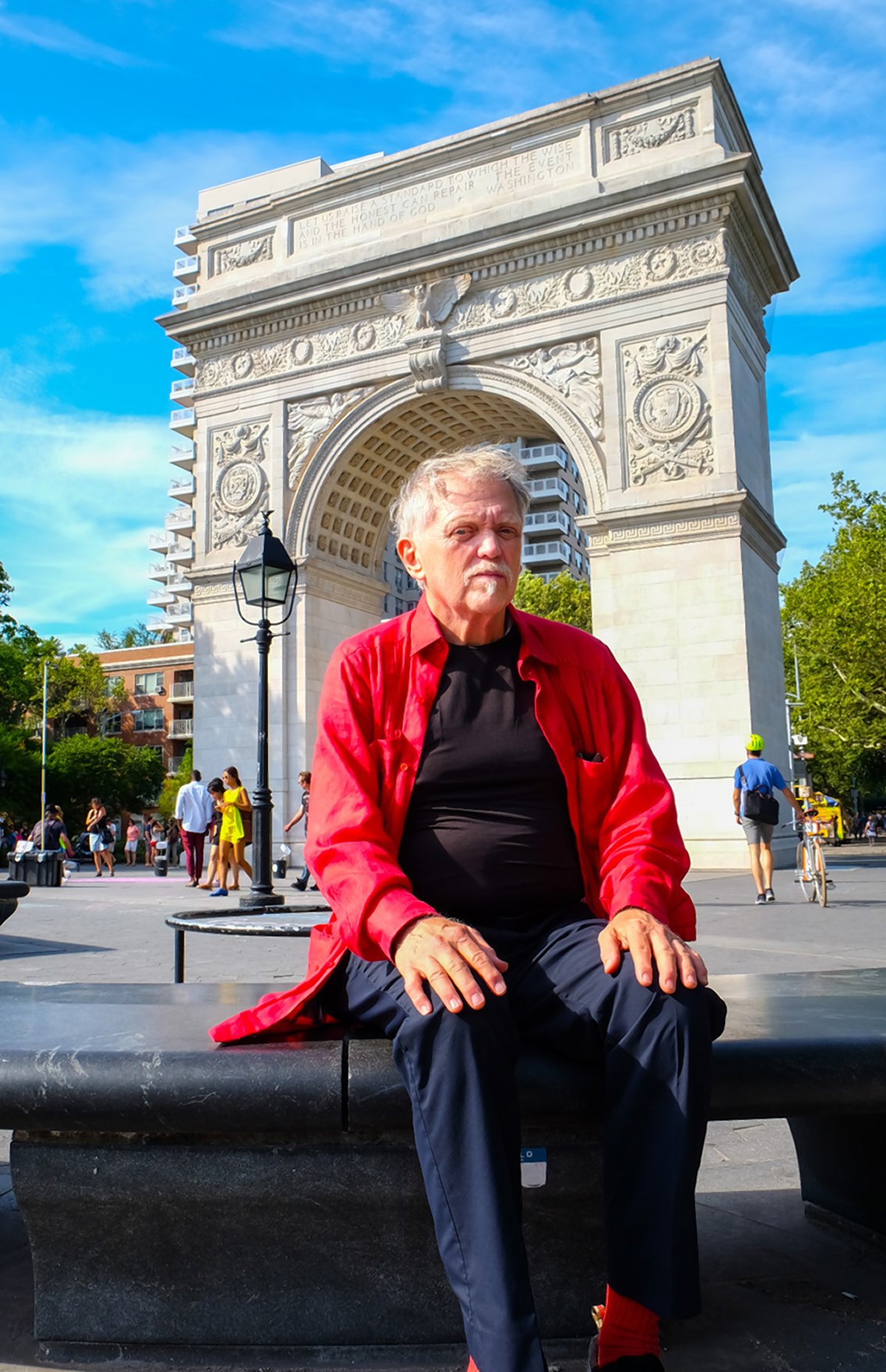 Jim Fouratt in Washington Square Park.