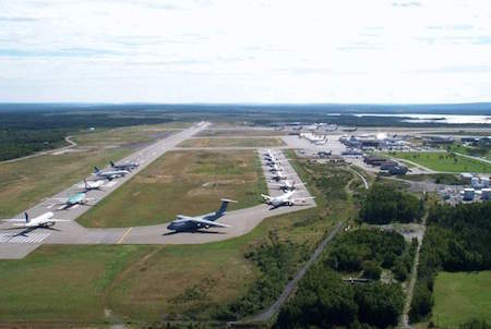 Planes that were rerouted to Gander’s small airport on 9/11. | TOWN OF GANDER 