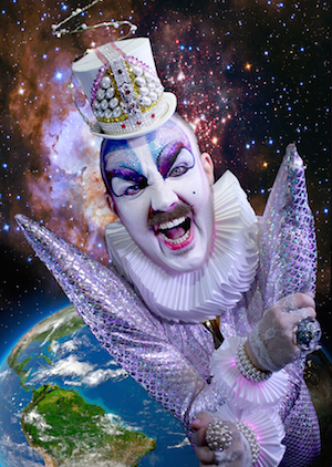 Horror ham to higher plane: Dandy Darkly evolves 1 Far out: Darkly’s latest takes you from the dawn of man to deepest outer space. Photo by Atticus Stevenson.
