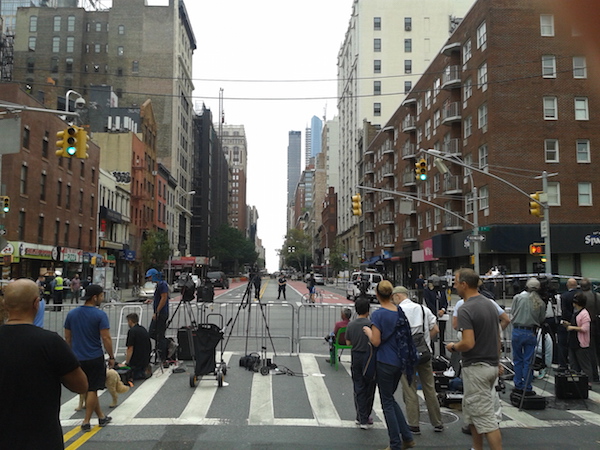 Several blocks of W. 23rd St. remained closed to vehicular traffic on the morning of Sun., Sept. 18. Photo by Scott Stiffler.