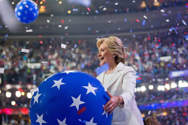 “They say being President takes big balls, so I brought about a thousand. Was that joke too easy? It tested well with the focus group.” Photo via facebook.com/hillaryclinton.