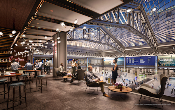 Moynihan Train Hall On Track For 2020 3 Governor Andrew Cuomo said the new train hall will also feature 112,000 square feet of retail and dining space, along with 588,000 square feet of office space. Image courtesy Skidmore, Owings, and Merrill.