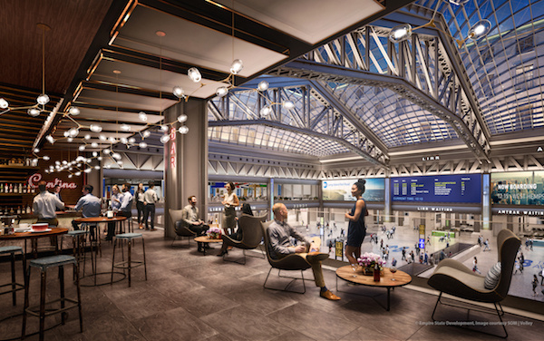 Governor Andrew Cuomo said the new train hall will also feature 112,000 square feet of retail and dining space, along with 588,000 square feet of office space. Image courtesy Skidmore, Owings, and Merrill.