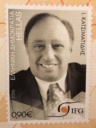 The John Catsimatidis stamp issued on September 1. | GREEK POST OFFICE 