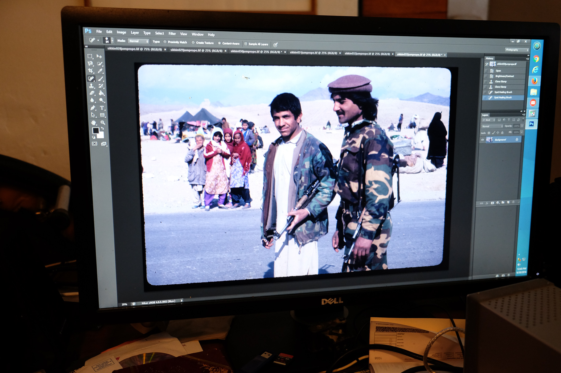 A photo of fighters in pre-Taliban Afghanistan by Schreibman.