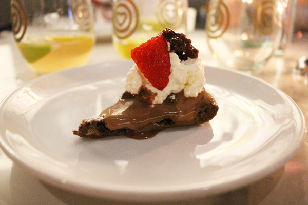 Lust for the crust: Soho eatery's romantic new pizzas 2 Photo by Yeonji Wu The desert pizza, “Henriette,” tops a zeppole crust with Jacques Torres chocolate ice cream, berries, cream, and chocolate drizzle.