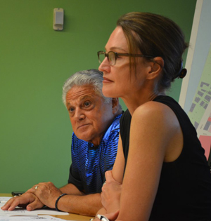 Cross about guards: Locals say cops sent to fill in for missing crossing guards just aren’t doing the job 2 Photo by Alex Ellefson The co-chairs of the Community Board 1 Youth and Education Committee, Tricia Joyce and Paul Hovitz, hear the concerns of parents and educators about the crossing-guard crisis at a recent committee meeting.