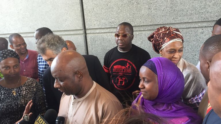 Charges dropped against Mamadou Diallo, Bronx man who killed wife's attempted rapist 2 Mamadou Diallo and his wife Nenegale Diallo leave Bronx Supreme Court after the charges against him were dropped on Wednesday, Sept. 7, 2016.