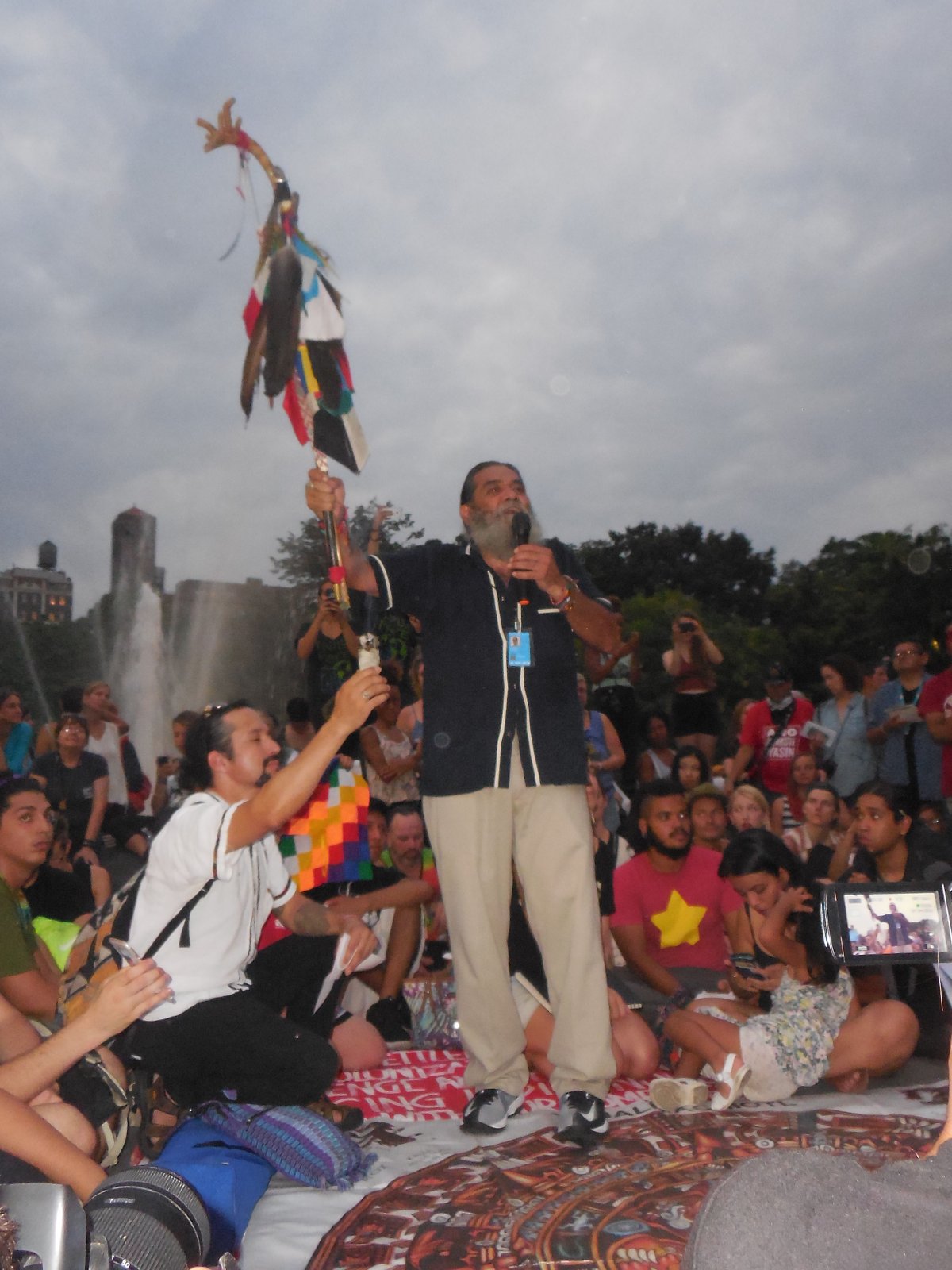 Protests on pipeline, prisons in Washington Square 3 Photos by Sharon Woolums