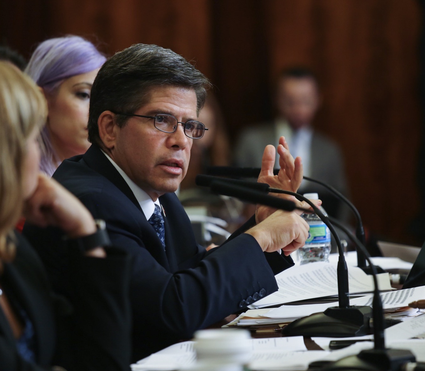 Vincent Gentile, the oversight committee's co-chairperson, kept the questions coming. He wasn't satisfied by many of the answers. Photo by William Alatriste / NYC Council