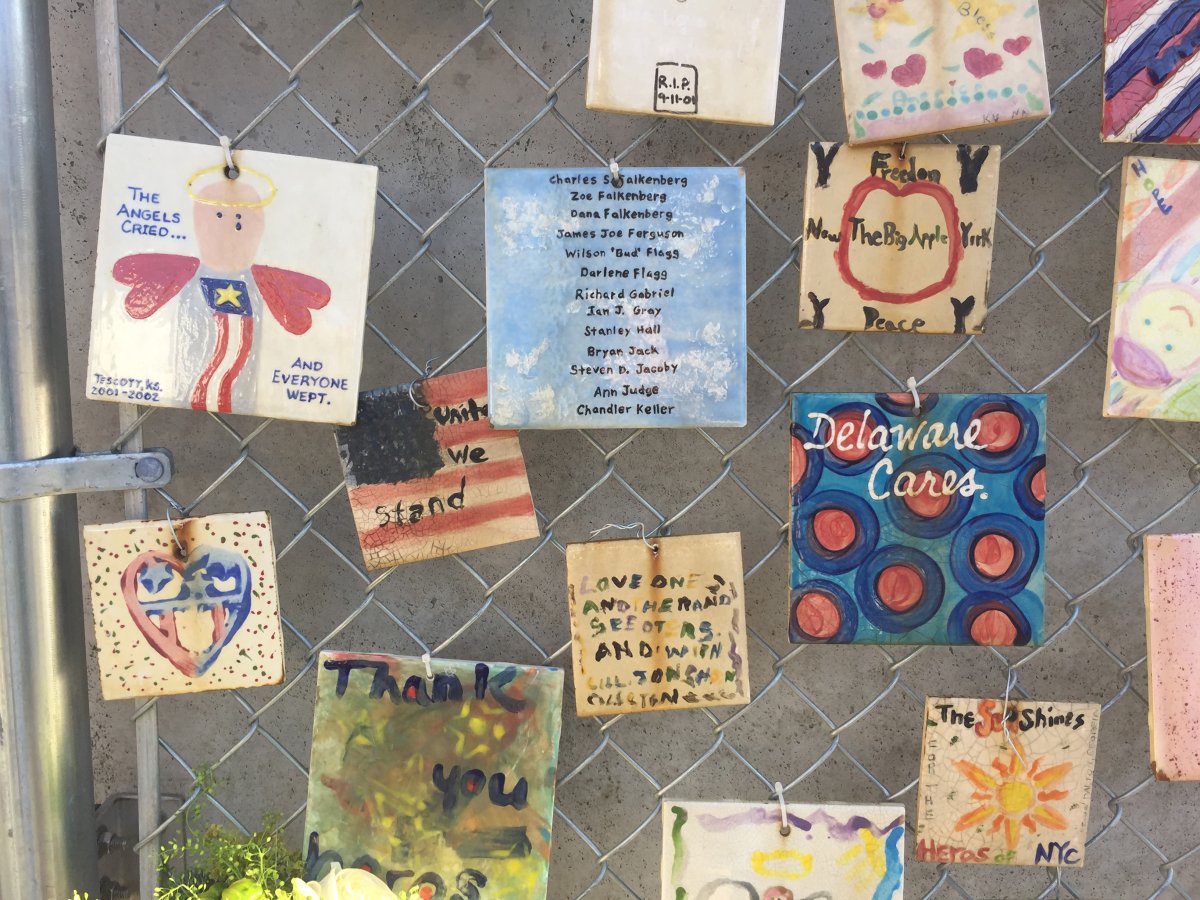 9/11 tiles return, but ‘fauxcade’ still a faux pas 2 The Tiles for America memorial is New York City's last surviving spontaneous 9/11 memorial.